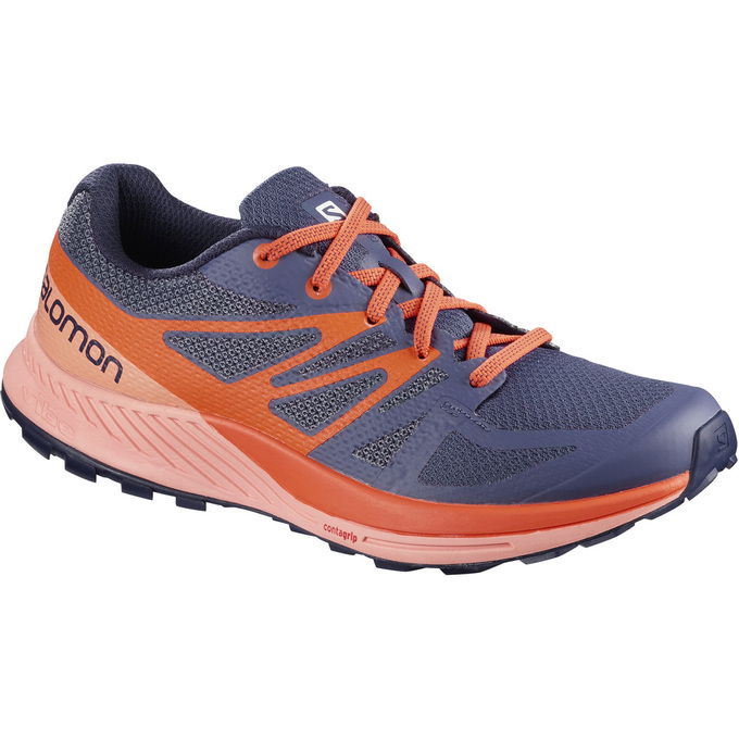 Salomon SENSE ESE W Zapatillas Trail Running Mujer - Naranjas / Lavanda Oscuro - Colombia (02584-ZBM